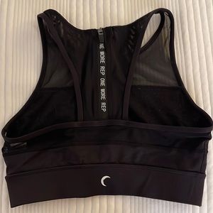 Zyia mesh front back zip bra